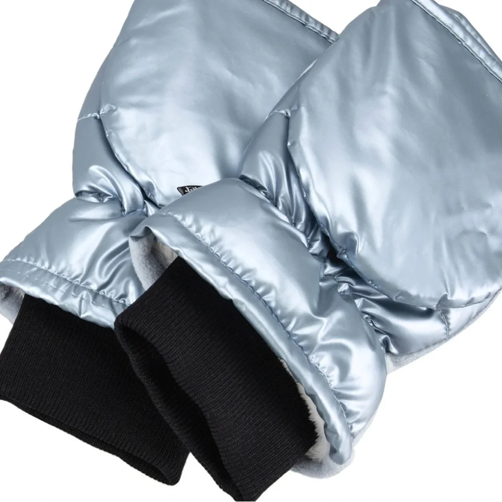 ❄️ NWT Isotoner Metallic Flip-Top Mittens | Blue | S/M & L/XL - Picture 6 of 8